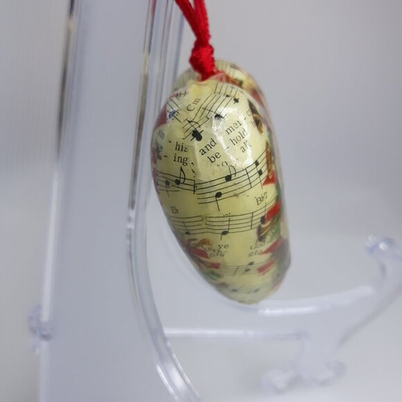 Vtg Victorian Decoupage Ornaments of Santa Claus and Christmas Wreath - Picture 4 of 12